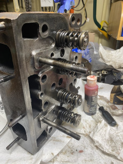 One head got valves installed.