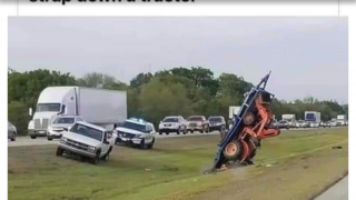 Tractor was anchored well, trailer hitch was not.