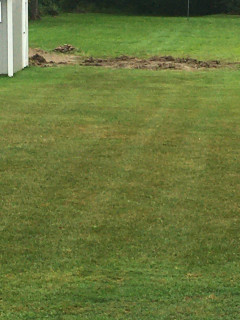 Hole filled in and graded off