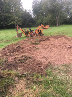 Clay and rock pile different view