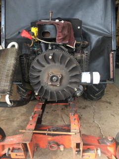 Down to only the flywheel and starter to take off.