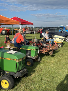 The garden tractor area was awful thin this year.