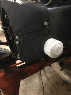 Blower housing bolted in engine