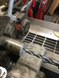 Bored hole through the center