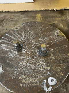 3/4” on one side of adapter plate.