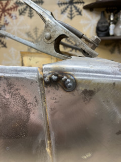 Spot welded with Mig welder