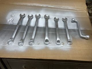 Garage sale wrenches painted