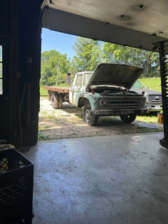 Herbie the truck fired right up after sitting for quite awhile. It doesn’t want to idle very good though. Need a little more work.