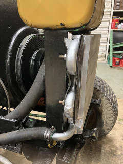 Lower tube was repaired with JB weld. Tried to tig weld tube but to contaminated to weld.