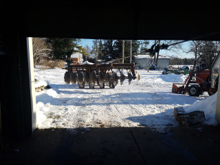 dragging the offsets up to the door to work on