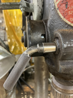 Handle welded back on