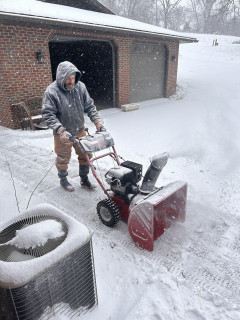 I figured I’d try and keep up with it around the house. I’ll worry about the driveway tomorrow.
