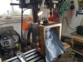 getting ready to open up bore for sleeve