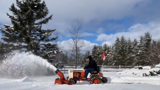 With modification, old snow with snowman snow on top.
