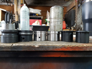 2 black sets came with bead roller . silver set home made