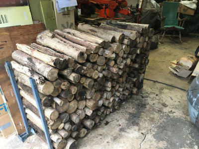 Firewood in shop
