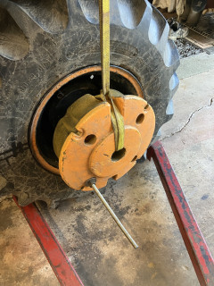 Lining up combine weight