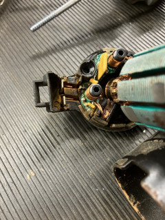 Old motor rusted inside