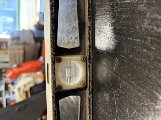 Top mount level. Had to shim to get plumb.