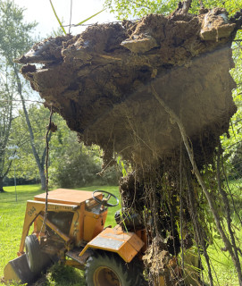 Dirt stuck in bucket
