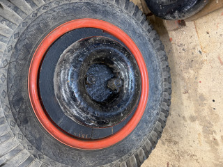 All weights mounted on wheel.