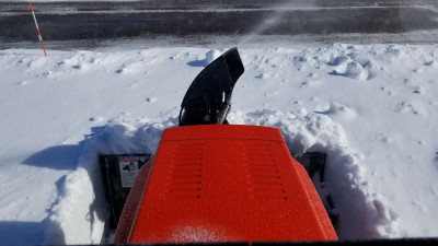 The snow's over the Berco, about 30" deep here.