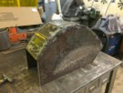 Pieces tack welded together