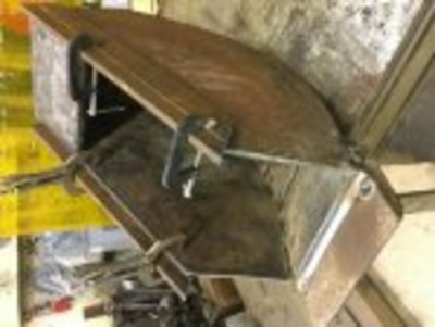 Cut and welded in place for the cutting edge