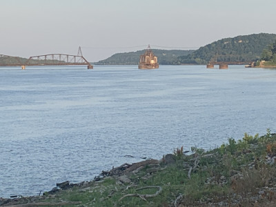 The old railroad bridge. Still on use.