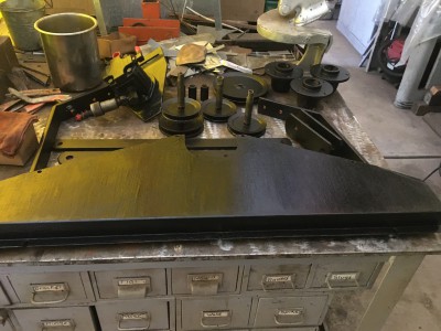 spindles and covers painted