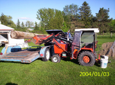 loader on flexing his muckles