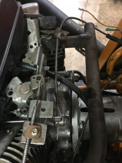 Throttle and choke cables installed